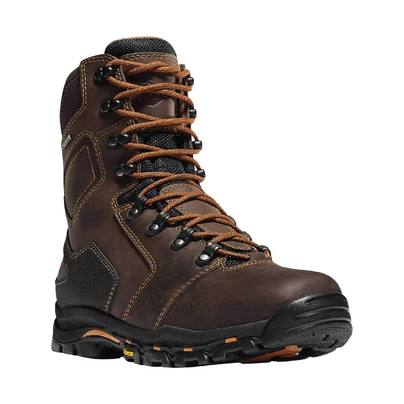 Best Hiking Boots Online Danner Men's Vicious 8 Inch Composite Toe Work Boots - Brown Leather
