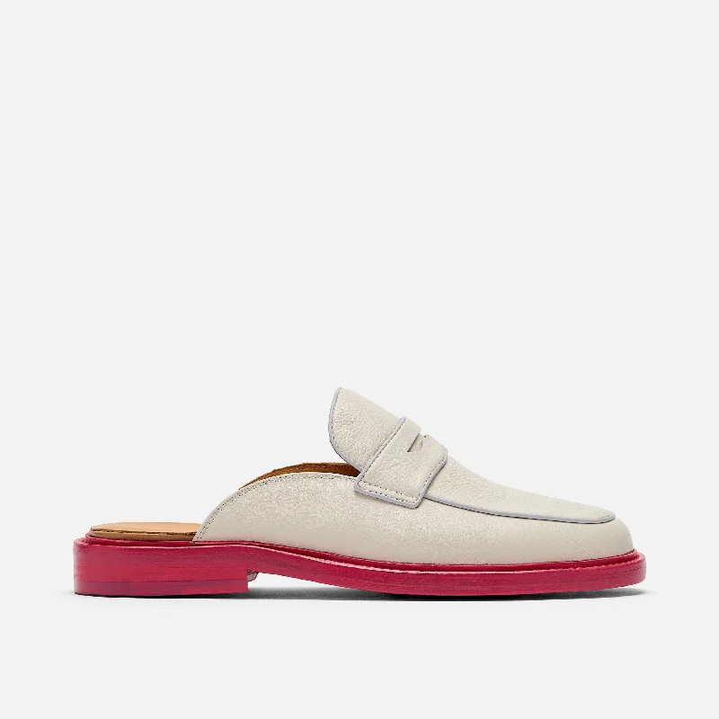 Stylish Hiking Shoes Online Del Mar Cream/Pink Loafer Mules