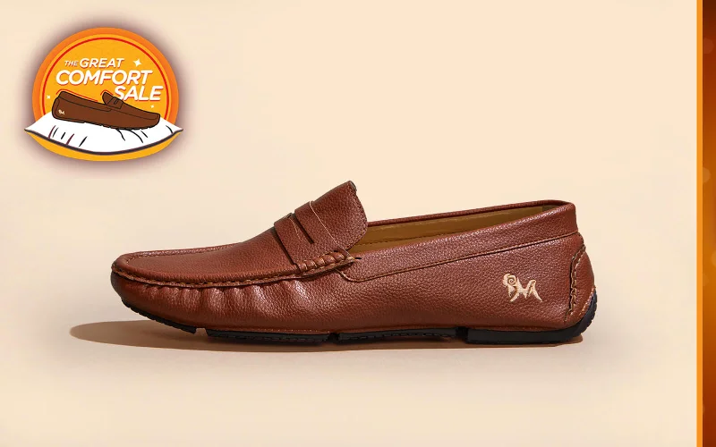 Stylish Casual Footwear Dress Loafers : Tan