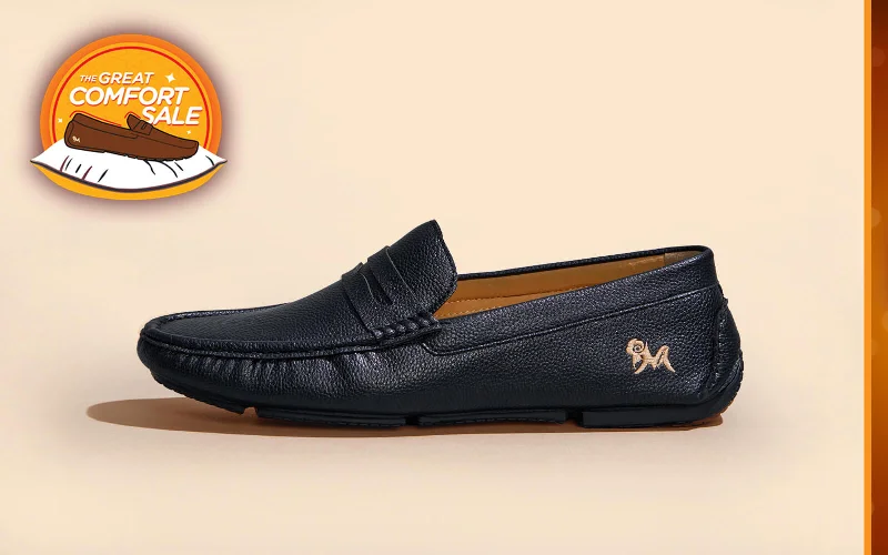 Classic Hiking Footwear Dress Loafers : Black