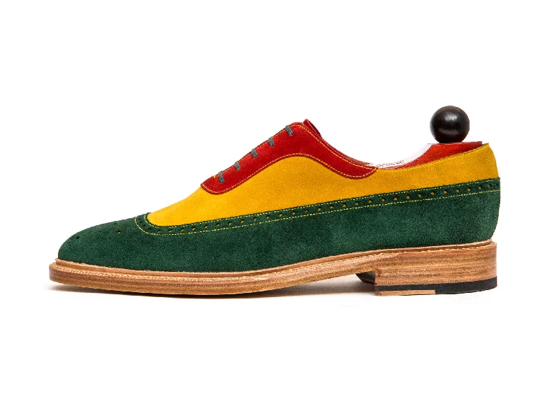 Trendy Snow Boots Online Edmonds - MTO - Green, Red, Yellow Suede - LPB Last - Storm Welt - Natural Double Leather Sole Trendy Snow Boots Online Edmonds - MTO - Green, Red, Yellow Suede - LPB Last - Storm Welt - Natural Double Leather Sole