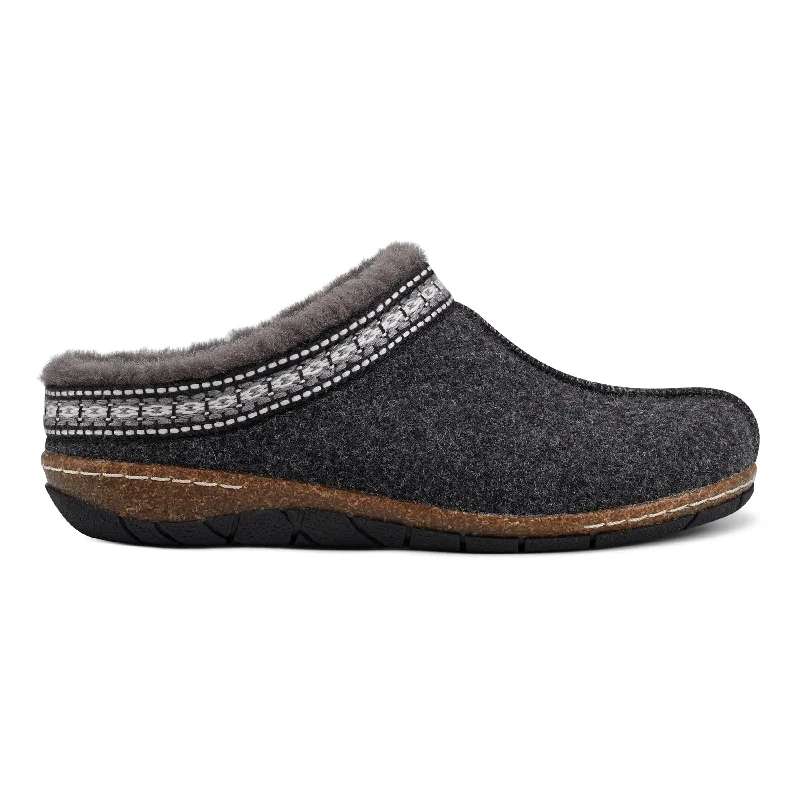 Comfortable Work Sandals Elya Round Toe Casual Slip-on Flat Clogs