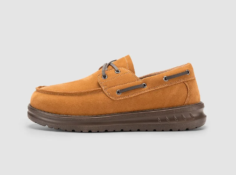 Trendy Casual Shoes FitVille Men's Coastline Slip-On Boat Shoes V1