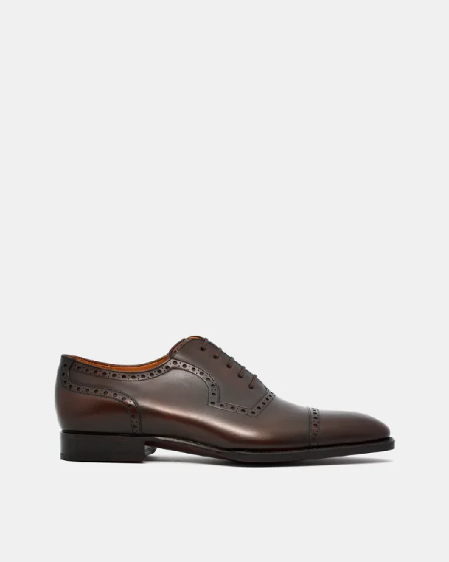 Trendy Hiking Boots Online Sale Museum Brown Cap Toe Brogue Oxford Shoe