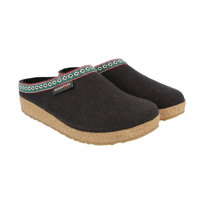 Winter Boots Sale Haflinger Classic Wool Grizzly Clog - Black