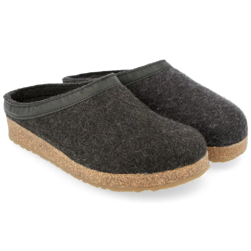 Eco-Friendly Sneakers Haflinger GZL Slipper Clog Charcoal (Women's & Men's)