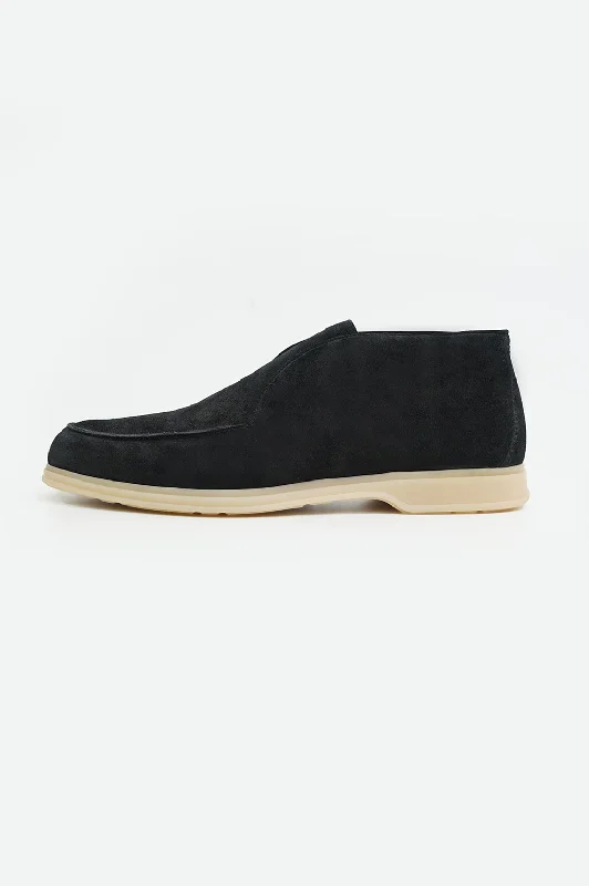 Sporty Casual Shoes HIGH-TOP LEATHER LOAFERS