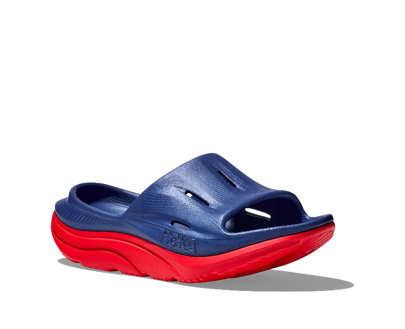 Comfortable Snow Boots Online Sale Hoka All Gender/Unisex Ora Recovery Slide 3 Color: Bellwether Blue/Red Alert Comfortable Snow Boots Online Sale Hoka All Gender/Unisex Ora Recovery Slide 3 Color: Bellwether Blue/Red Alert