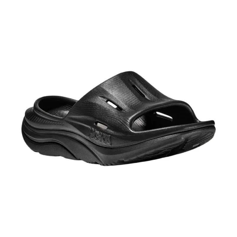 Stylish Winter Shoes Online HOKA Ora Recovery Slide 3 - Black