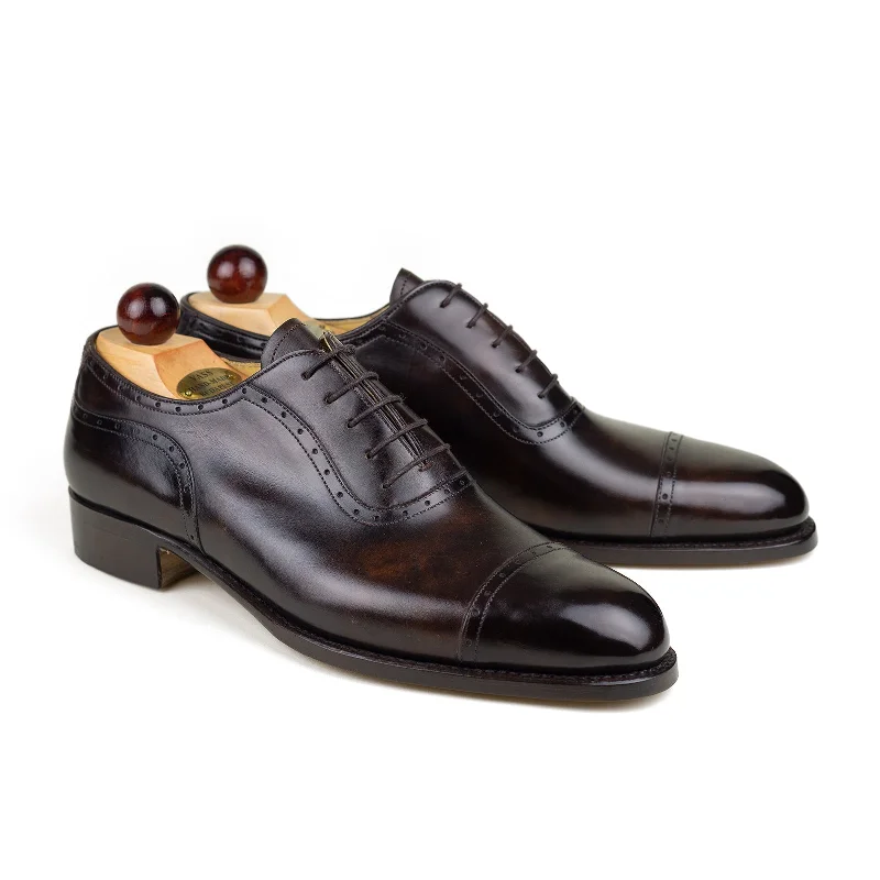 Trendy Snow Sneakers Italian Oxford - Brown Museum Calf
