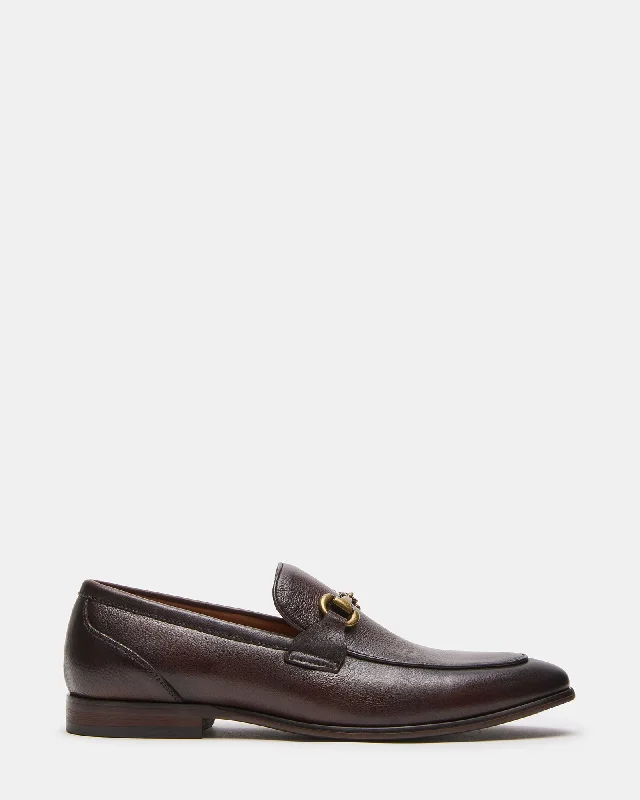 Comfortable Loafers For Women JAYSHAN BROWN LEATHER