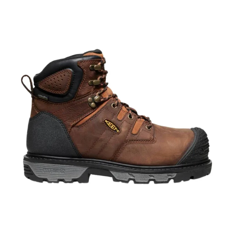 Casual Hiking Footwear KEEN Utility Men's Camden Waterproof 6 Inch Carbon Fiber Toe Work Boot - Brown