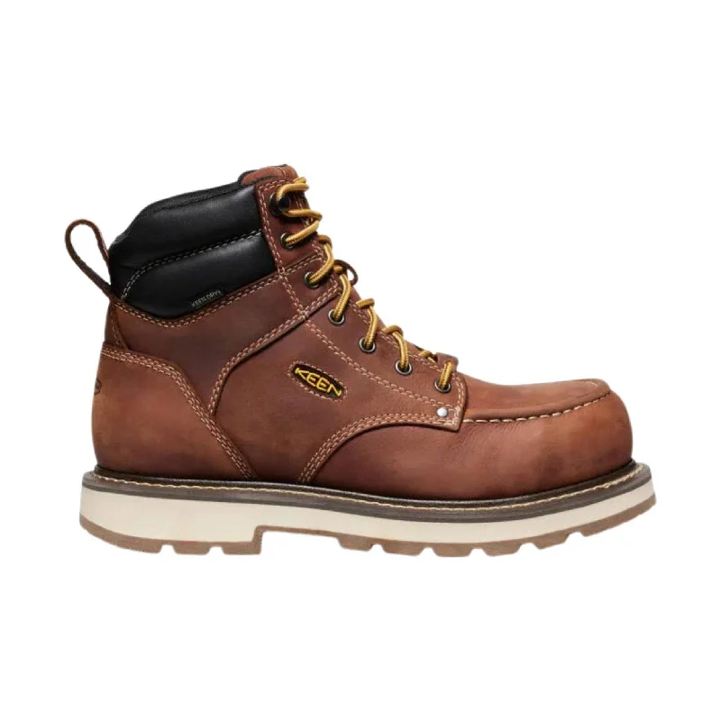 Trendy Running Footwear Online KEEN Utility Men's Cincinnati 6 Inch Waterproof 90 Degree Carbon Fiber Toe Heel Work Boot - Brown