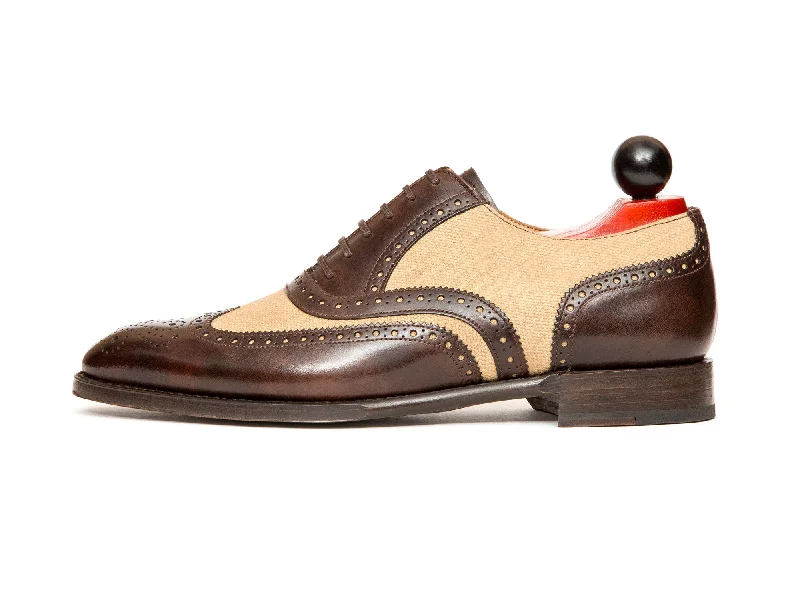 High Quality Sneakers Kitsap - MTO - Dark Brown Museum Calf / Hemp Canvas - NGT Last - Single Leather Sole High Quality Sneakers Kitsap - MTO - Dark Brown Museum Calf / Hemp Canvas - NGT Last - Single Leather Sole