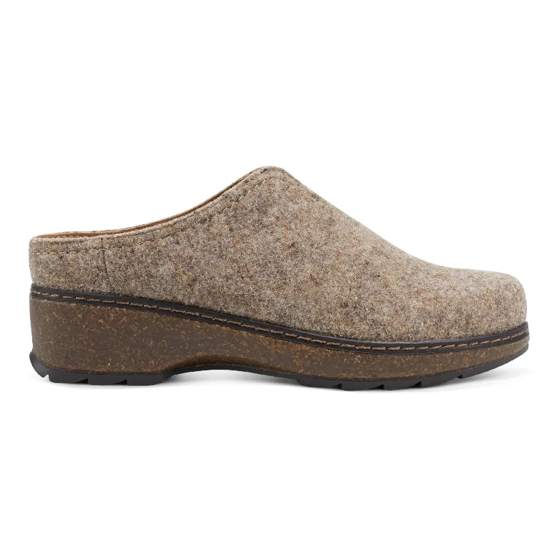 Comfortable Running Shoes Online Kolia Round Toe Slip-on Casual Heeled Mules