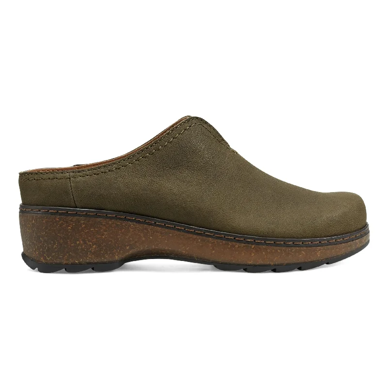 Comfortable Hiking Shoes For Sale Kolia Round Toe Slip-on Casual Heeled Mules
