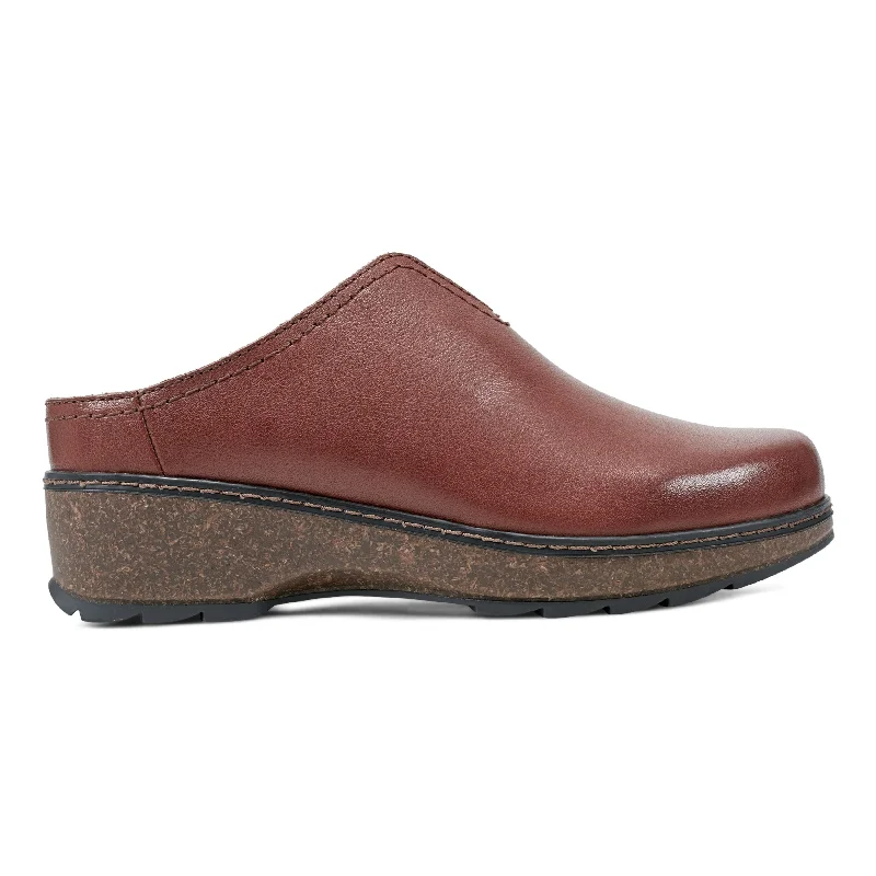 Durable Outdoor Shoes Kolia Round Toe Slip-on Casual Heeled Mules