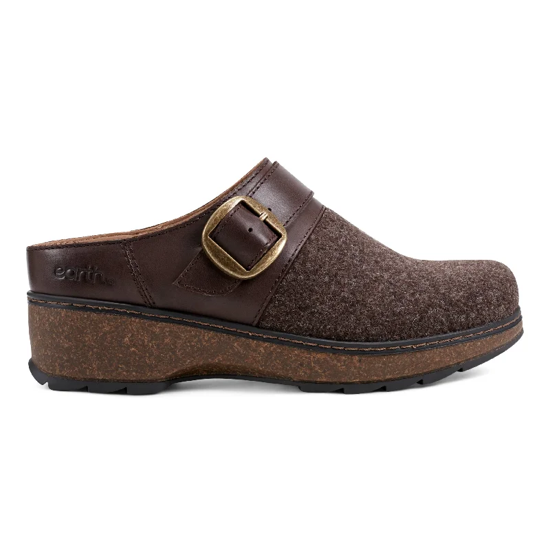 Trendy Hiking Shoes Sale Kulla Slip-on Round Toe Block Heel Casual Mules