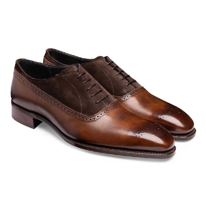 Designer Winter Footwear Lancaster - Bronzed Espresso Calf / Chocolate Suede