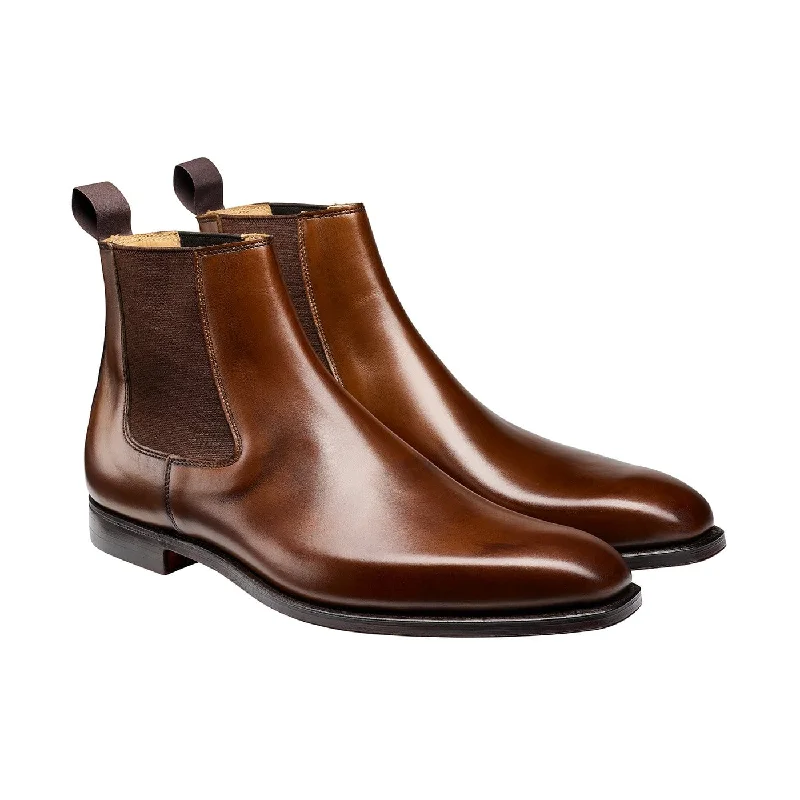 Comfortable Formal Footwear Lingfield Dark Brown Burnished Calf
