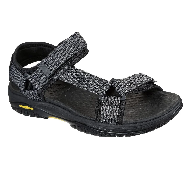 Comfortable Lace-Up Sneakers Skechers Lomell Rip Tide Sandal Black Gray Men's