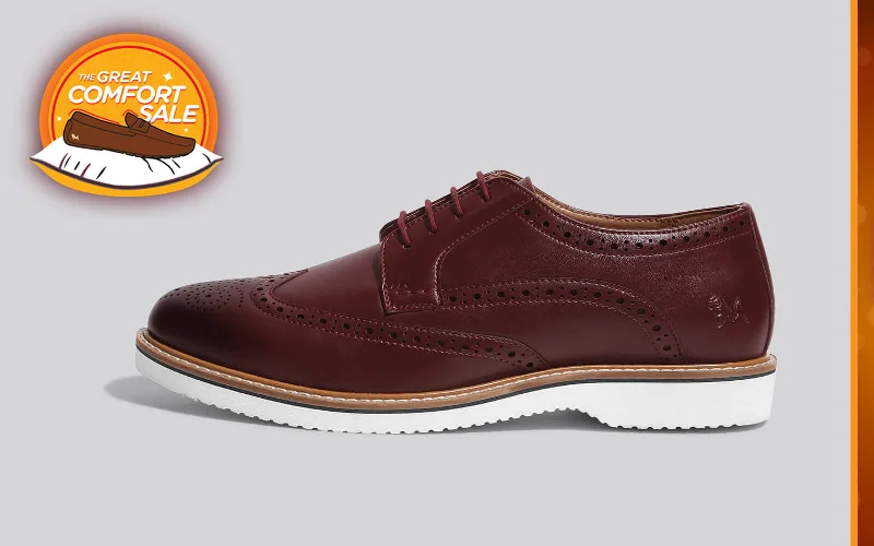 Designer Sneakers For Sale Luxe Brogues : Burgundy