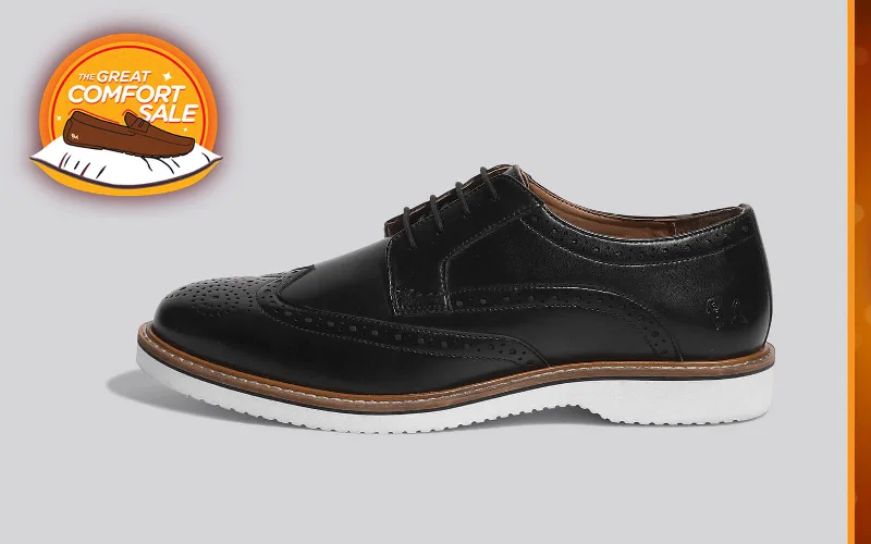 Casual Sports Footwear Luxe Brogues : Black