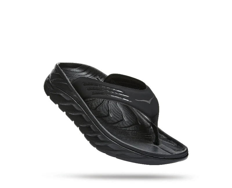 Chic High Heels Collection Men's Hoka One One Ora Recovery Flip Color: Black/Dark Gull Grey