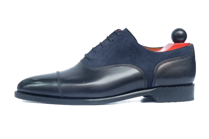 Sporty Casual Sneakers Magnolia - MTO - Navy Museum Calf / Navy Suede - TMG Last - Single Leather Sole Sporty Casual Sneakers Magnolia - MTO - Navy Museum Calf / Navy Suede - TMG Last - Single Leather Sole
