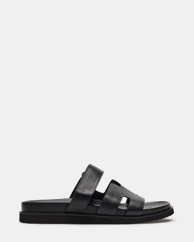 Comfortable Sports Sandals Online MAIVEN BLACK LEATHER