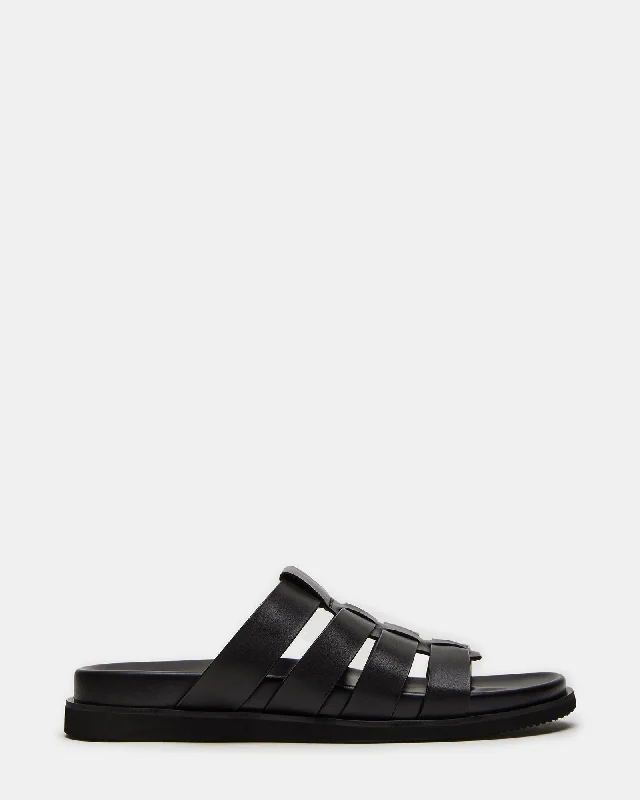 Designer Running Shoes For Sale MARVYN BLACK LEATHER