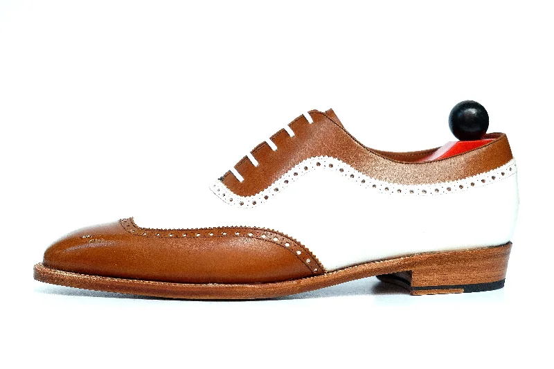 Best Casual Footwear Medina - MTO - Caramel Calf / White Calf - LPB Last - Single Leather Sole