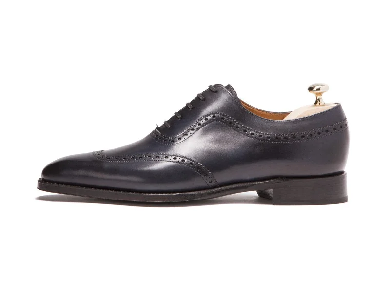 Comfortable Work Sandals Medina - MTO - Shaded Navy Calf - LPB Last - Single Leather Sole