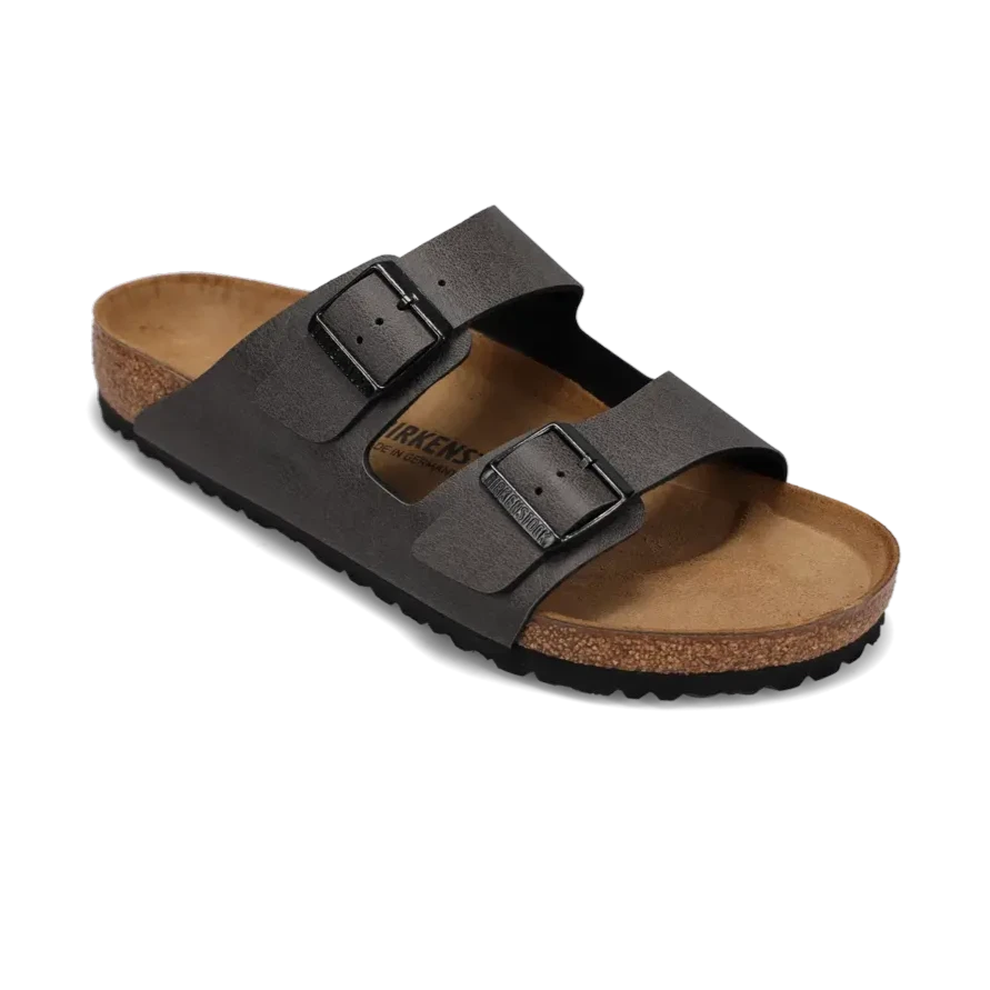 Comfortable Athletic Shoes Men's Arizona Pull Up Anthracite Birko-Flor