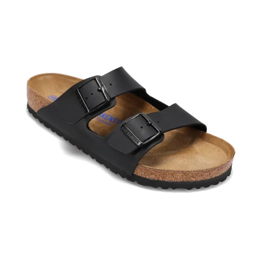 Comfortable Running Sneakers Men's Arizona Soft Footbed Black Birko-Flor