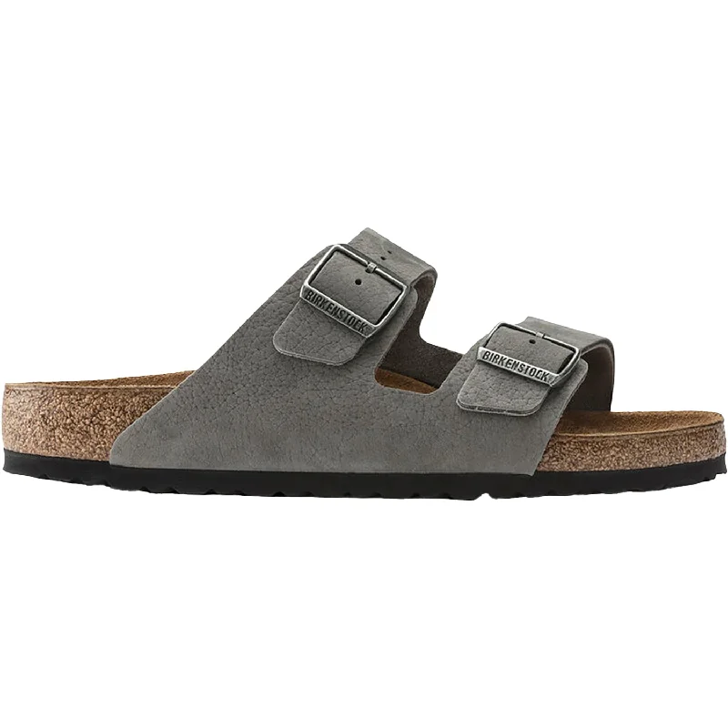 Lightweight Running Shoes Men's Birkenstock Arizona Desert Buck/Whale Grey Nubuck