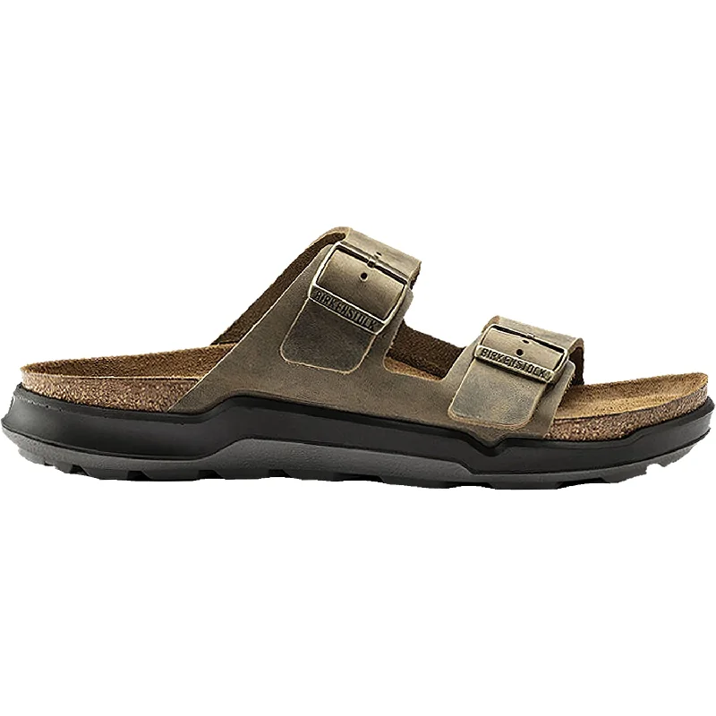 Trendy Hiking Boots For Sale Men's Birkenstock Arizona Rugged Faded Khaki Oiled Leather