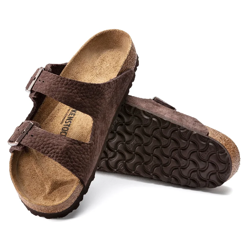 Fashionable Snow Boots Men's Birkenstock Arizona Nubuck Leather Color: Desert Buck Roast