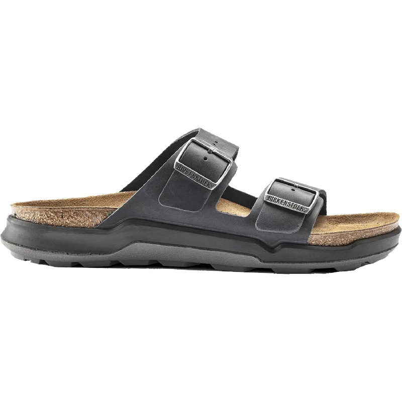 High Fashion Hiking Boots Men's Birkenstock Arizona Rugged Black Oiled Leather