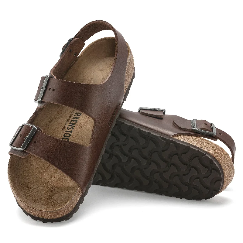 Comfortable Sports Footwear Sale Men's Birkenstock Milano Leather Color: Vintage Wood Roast Comfortable Sports Footwear Sale Men's Birkenstock Milano Leather Color: Vintage Wood Roast