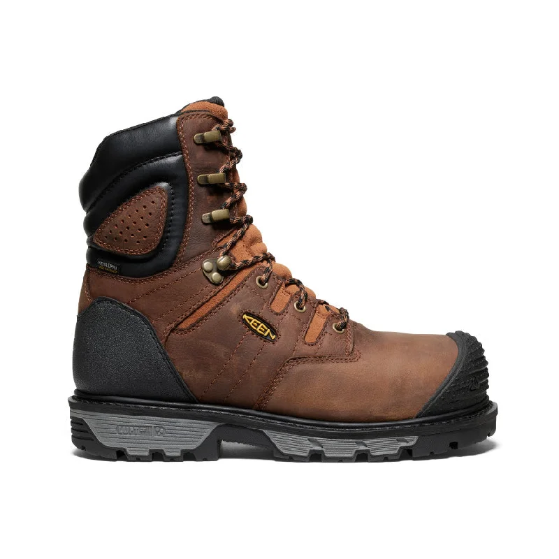 Fashionable Hiking Sandals For Sale Men's Camden 8" Insulated Waterproof Boot (Carbon Toe)  |  Leather Brown/Black