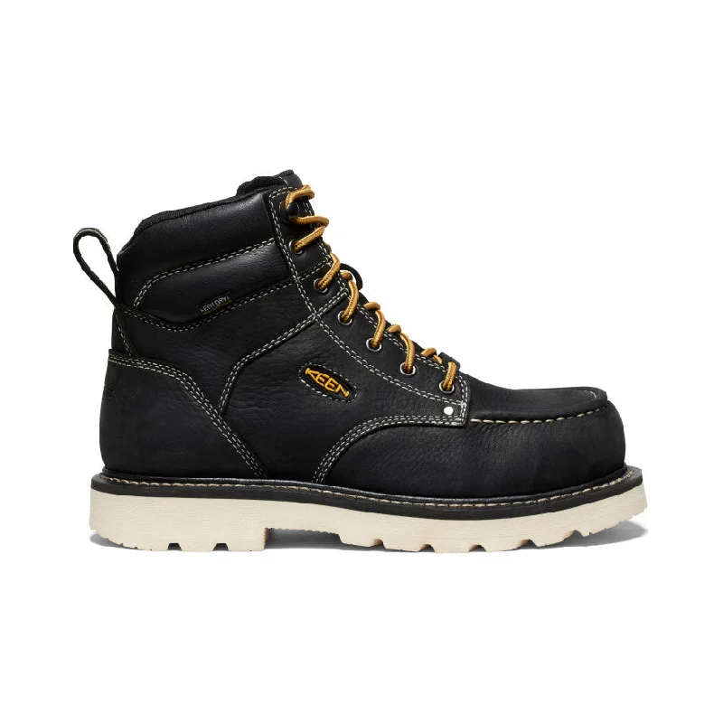 High Fashion Running Sandals Men's Cincinnati 6" Waterproof 90° Heel Boot (Carbon Toe)  |  Black/Sandshell