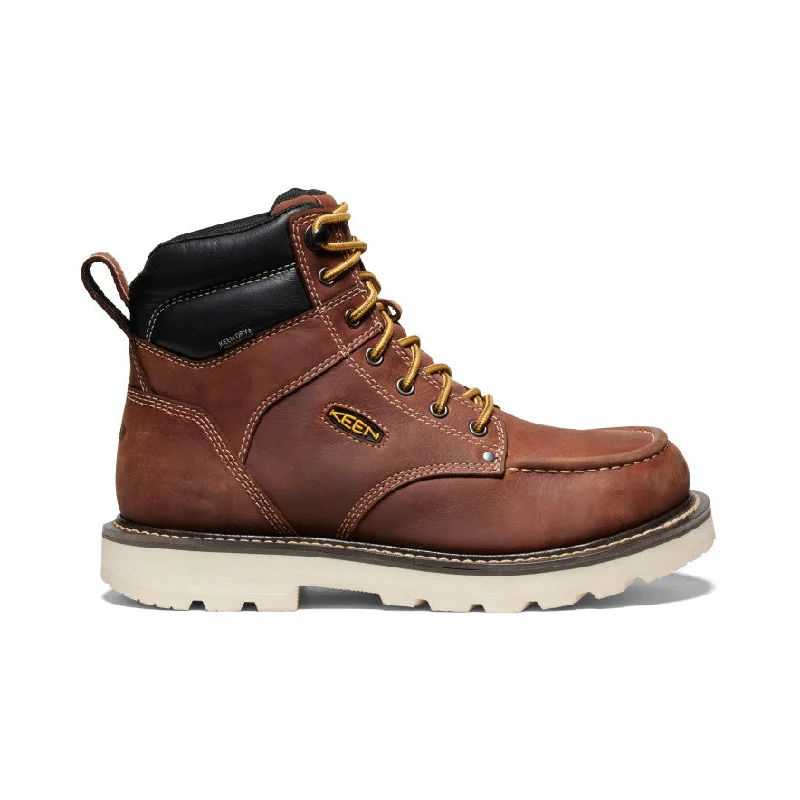 Comfortable Leather Footwear For Sale Men's Cincinnati 6" Waterproof 90° Heel Boot (Soft Toe)  |  Tuscan Red/Sandshell