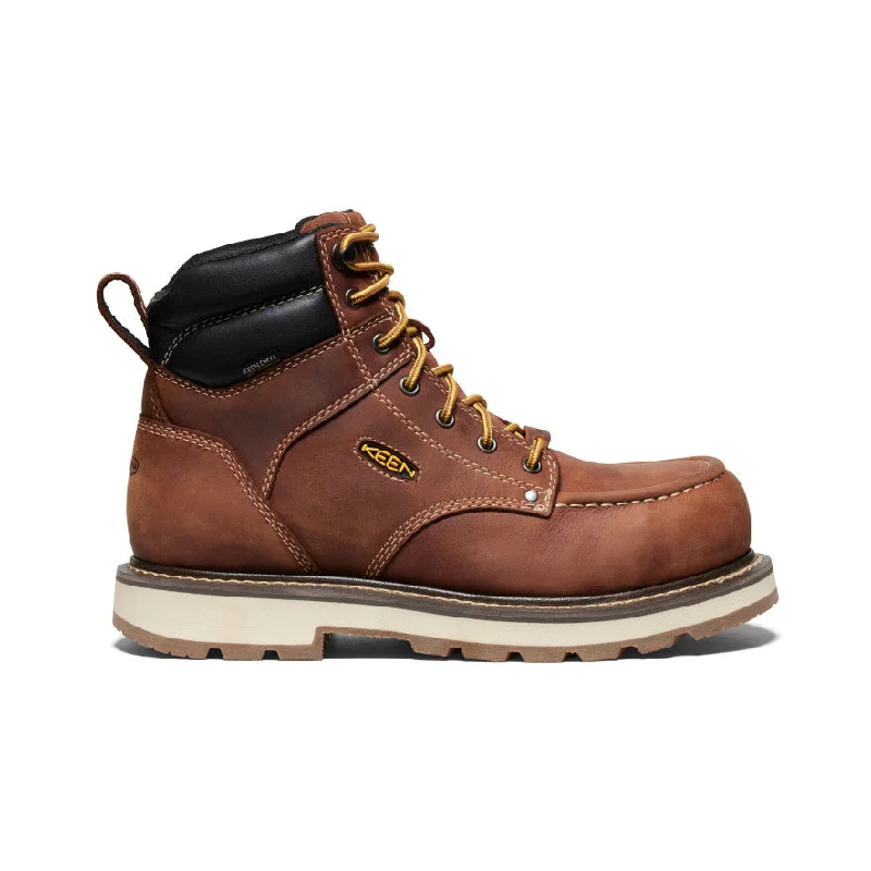 Casual Hiking Footwear Men's Cincinnati 6" Waterproof 90° Heel Boot (Carbon Toe)  |  Tuscan Red/Sandshell