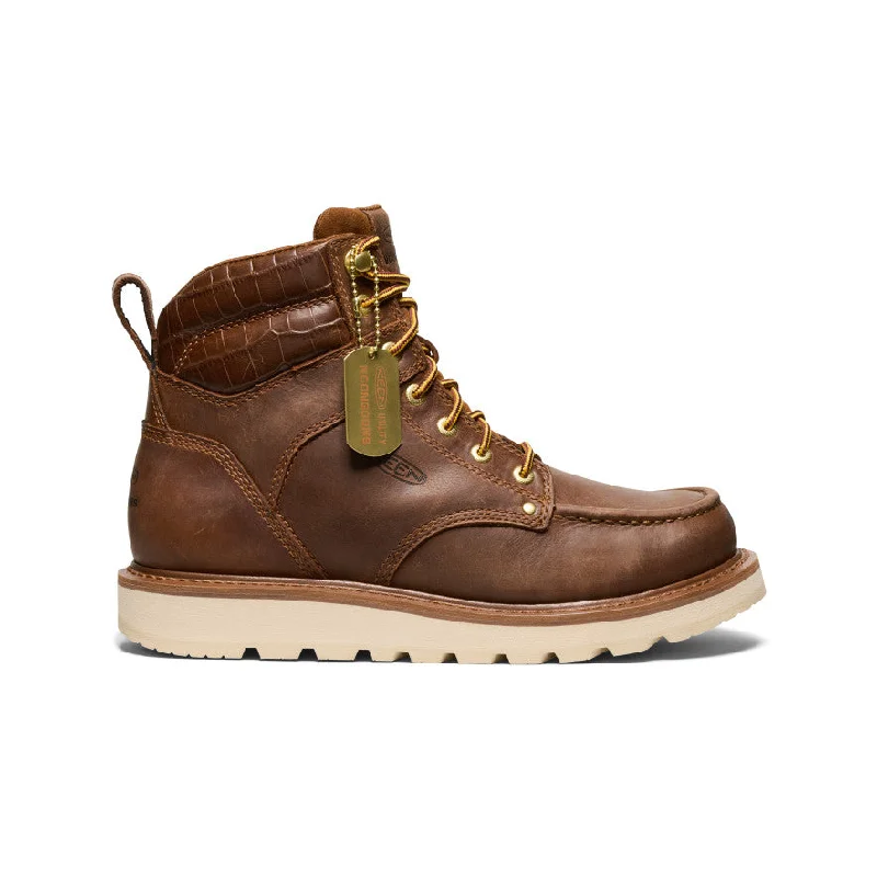 Designer Winter Footwear Men's Cincinnati 6" Boot (Soft Toe) x Noon Goons   |  Leather Brown/Off White