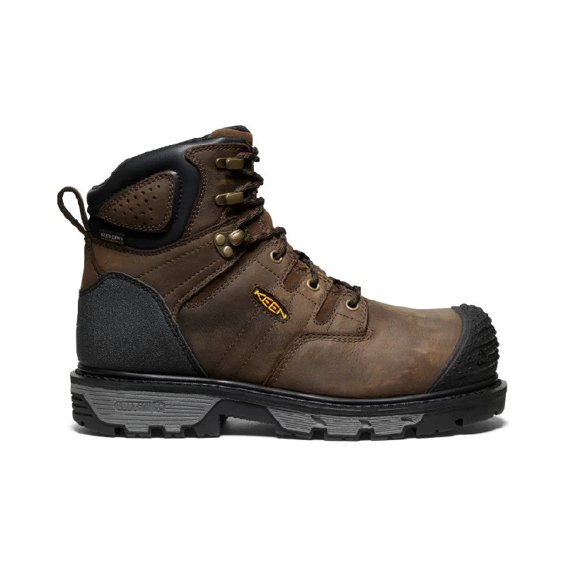 Durable Work Sandals Men's CSA Camden 6" Waterproof Boot (Carbon Toe)  |  Dark Earth/Black