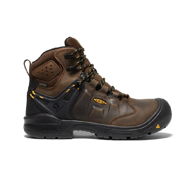 Durable Outdoor Shoes Men's Dover 6" Waterproof (Carbon Toe)  |  Dark Earth/Black