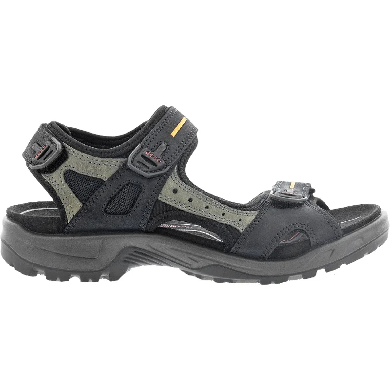 Designer Running Shoes For Sale Men's Ecco Yucatan Black/Mole Nubuck