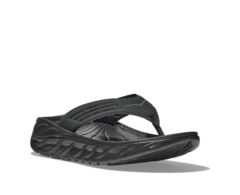 Best Hiking Boots Online Men's Hoka Ora Recovery Flip Color: Black/Dark Gull Grey