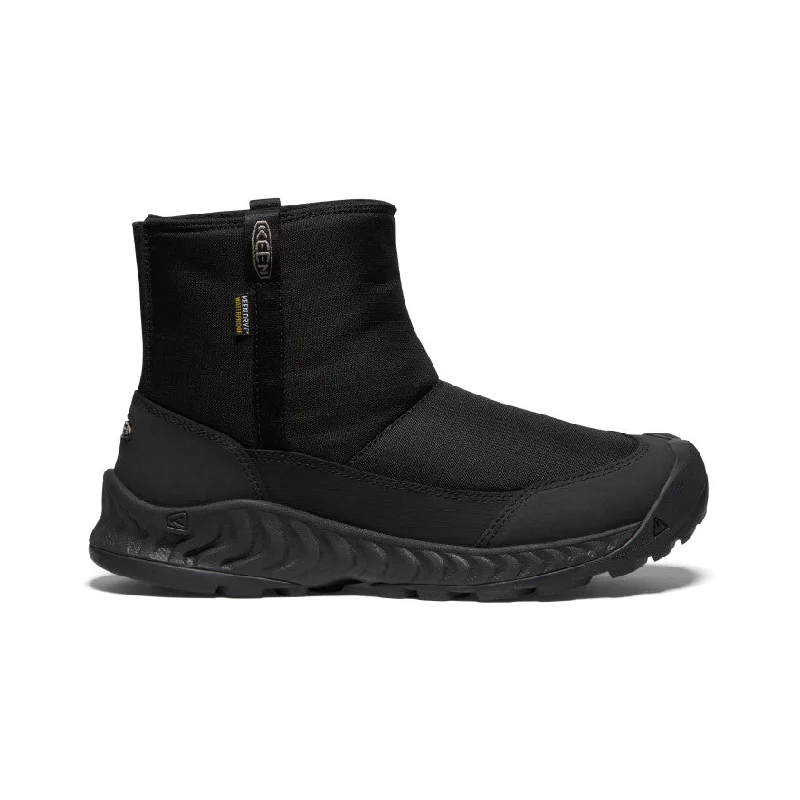 Best Outdoor Running Shoes Men's Hood NXIS Waterproof Winter Pull-On  |  Black/Black